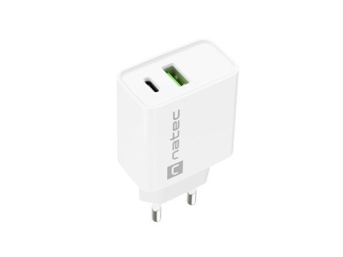 NATEC NATEC ŁADOWARKA SIECIOWA RIBERA USB-A + USB-C 20W POWER DELIVERY BIAŁA NUC-2061 NATEC NATEC ŁADOWARKA SIECIOWA RIBERA USB-A + USB-C 20W POWER DELIVERY BIAŁA NUC-2061