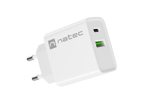 NATEC NATEC ŁADOWARKA SIECIOWA RIBERA USB-A + USB-C 20W POWER DELIVERY BIAŁA NUC-2061 NATEC NATEC ŁADOWARKA SIECIOWA RIBERA USB-A + USB-C 20W POWER DELIVERY BIAŁA NUC-2061