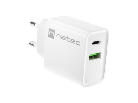 NATEC NATEC ŁADOWARKA SIECIOWA RIBERA USB-A + USB-C 20W POWER DELIVERY BIAŁA NUC-2061 NATEC NATEC ŁADOWARKA SIECIOWA RIBERA USB-A + USB-C 20W POWER DELIVERY BIAŁA NUC-2061