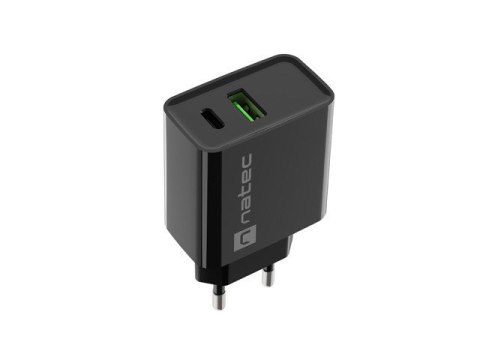 NATEC NATEC ŁADOWARKA SIECIOWA RIBERA USB-A + USB-C 20W POWER DELIVERY CZARNA NUC-2062 NATEC NATEC ŁADOWARKA SIECIOWA RIBERA USB-A + USB-C 20W POWER DELIVERY CZARNA NUC-2062