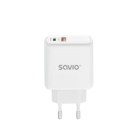 SAVIO SAVIO ŁADOWARKA SIECIOWA 30W QUICK CHARGE, POWER DELIVERY 3.0 LA-06 SAVIO SAVIO ŁADOWARKA SIECIOWA 30W QUICK CHARGE, POWER DELIVERY 3.0 LA-06