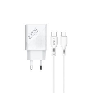 SAVIO SAVIO ŁADOWARKA SIECIOWA USB QUICK CHARGE POWER DELIVERY 3.0 18W 1M CABLE LA-05