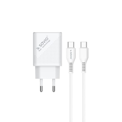 SAVIO SAVIO ŁADOWARKA SIECIOWA USB QUICK CHARGE POWER DELIVERY 3.0 18W 1M CABLE LA-05