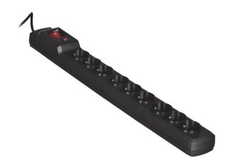 Activejet Listwa przeciwprzepięciowa Activejet COMBO 9gn/5m/cz (10A; 2300W) 5m; kolor czarny