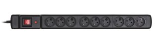Activejet Listwa przeciwprzepięciowa Activejet COMBO 9gn/5m/cz (10A; 2300W) 5m; kolor czarny