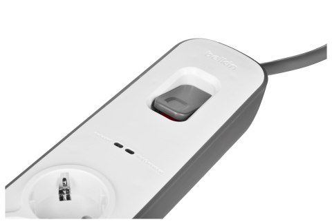 Belkin Listwa zasilająca Belkin Power Surge 4-PORT + 2xUSB-A 2m Grey/White Schuko