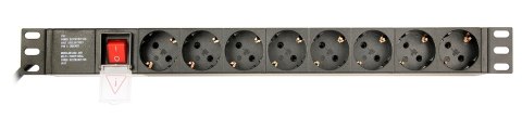 GEMBIRD GEMBIRD LISTWA ZASILAJĄCA RACK 19" PDU EG-PDU-014 1U, 16A, 8X SCHUKO, KABEL 3M GEMBIRD GEMBIRD LISTWA ZASILAJĄCA RACK 19" PDU EG-PDU-014 1U, 16A, 8X SCHUKO, KABEL 3M