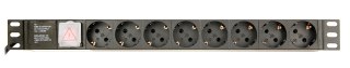 GEMBIRD GEMBIRD LISTWA ZASILAJĄCA RACK 19" PDU EG-PDU-014 1U, 16A, 8X SCHUKO, KABEL 3M