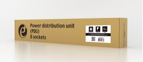 GEMBIRD GEMBIRD LISTWA ZASILAJĄCA RACK 19" PDU EG-PDU-014 1U, 16A, 8X SCHUKO, KABEL 3M GEMBIRD GEMBIRD LISTWA ZASILAJĄCA RACK 19" PDU EG-PDU-014 1U, 16A, 8X SCHUKO, KABEL 3M