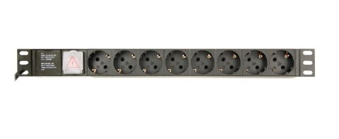 GEMBIRD GEMBIRD LISTWA ZASILAJĄCA RACK 19" PDU EG-PDU-014-C14 1U, 10A, 8X SCHUKO, WTYK C14, KABEL 3M GEMBIRD GEMBIRD LISTWA ZASILAJĄCA RACK 19" PDU EG-PDU-014-C14 1U, 10A, 8X SCHUKO, WTYK C14, KABEL 3M