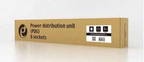 GEMBIRD GEMBIRD LISTWA ZASILAJĄCA RACK 19" PDU EG-PDU-014-C14 1U, 10A, 8X SCHUKO, WTYK C14, KABEL 3M GEMBIRD GEMBIRD LISTWA ZASILAJĄCA RACK 19" PDU EG-PDU-014-C14 1U, 10A, 8X SCHUKO, WTYK C14, KABEL 3M