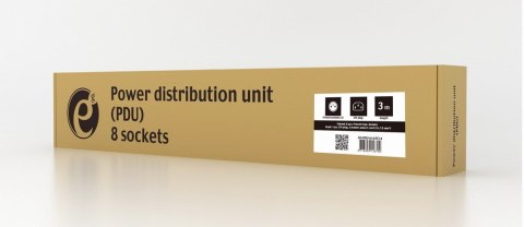 GEMBIRD GEMBIRD LISTWA ZASILAJĄCA RACK 19" PDU EG-PDU-014-FC14 1U, 16A, 8X FRANCUSKIE GNIAZDO, WTYK C14, KABEL 3M