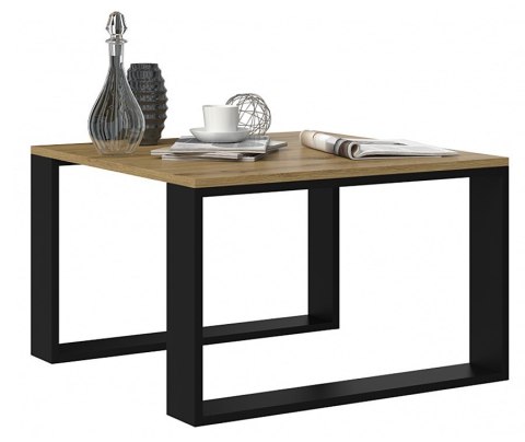 TOP E SHOP Stolik MODERN MINI 67x67xH40 artisan/czarny TOP E SHOP Stolik MODERN MINI 67x67xH40 artisan/czarny