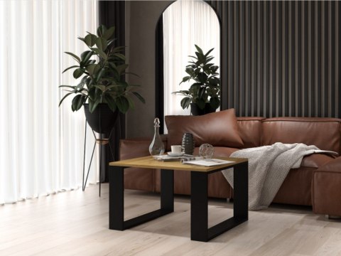 TOP E SHOP Stolik MODERN MINI 67x67xH40 artisan/czarny TOP E SHOP Stolik MODERN MINI 67x67xH40 artisan/czarny