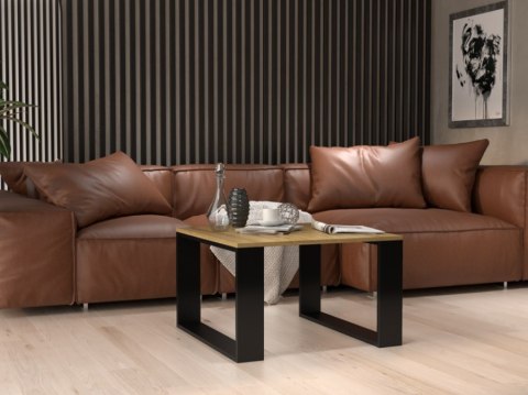 TOP E SHOP Stolik MODERN MINI 67x67xH40 artisan/czarny TOP E SHOP Stolik MODERN MINI 67x67xH40 artisan/czarny