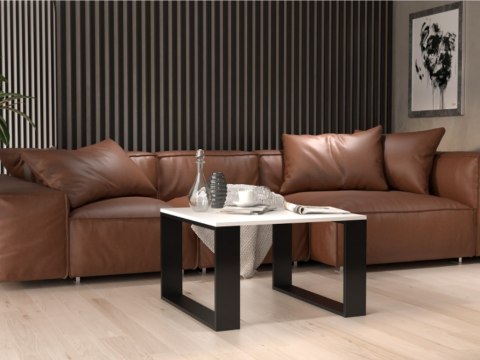 TOP E SHOP Stolik MODERN MINI 67x67xH40 biały/czarny TOP E SHOP Stolik MODERN MINI 67x67xH40 biały/czarny