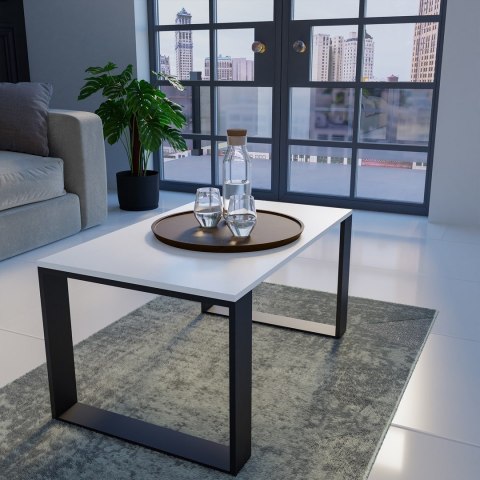 TOP E SHOP Stolik ława MODERN 90x58xH50 biały/czarny TOP E SHOP Stolik ława MODERN 90x58xH50 biały/czarny