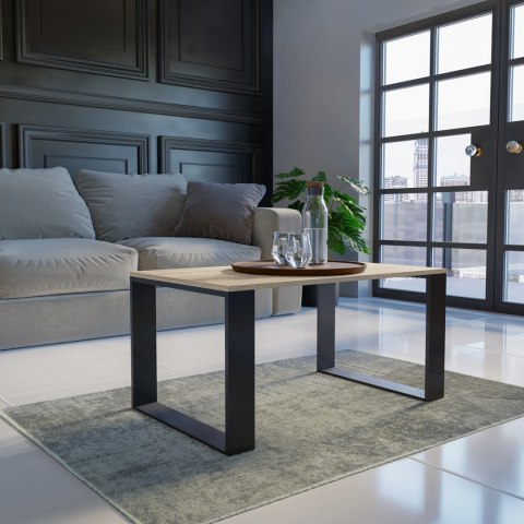 TOP E SHOP Stolik ława MODERN 90x58xH50 sonoma/czarny TOP E SHOP Stolik ława MODERN 90x58xH50 sonoma/czarny