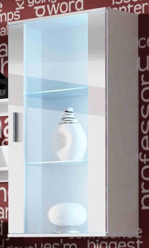 Cama MEBLE Zestaw SOHO 5 (RTV180 + Wit.Wisz + Półki) BI/BI POŁ