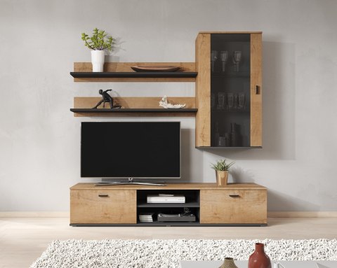 Cama MEBLE Zestaw SOHO 5 (RTV180 + Wit.Wisz + Półki) lefkas+cz