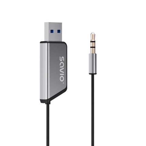 SAVIO SAVIO TRANSMITER AUX, USB, BLUETOOTH 5.3, FUNKCJA ZESTAWU GŁOŚNOMÓWIĄCEGO, TR-16 SAVIO SAVIO TRANSMITER AUX, USB, BLUETOOTH 5.3, FUNKCJA ZESTAWU GŁOŚNOMÓWIĄCEGO, TR-16