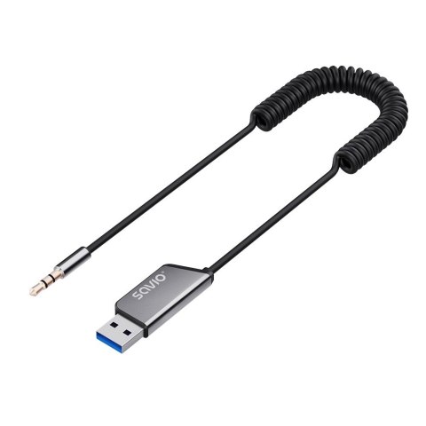 SAVIO SAVIO TRANSMITER AUX, USB, BLUETOOTH 5.3, FUNKCJA ZESTAWU GŁOŚNOMÓWIĄCEGO, TR-16 SAVIO SAVIO TRANSMITER AUX, USB, BLUETOOTH 5.3, FUNKCJA ZESTAWU GŁOŚNOMÓWIĄCEGO, TR-16
