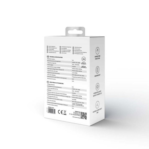 SAVIO SAVIO TRANSMITER FM SAMOCHODOWY Z FUNKCJĄ BLUETOOTH 5.0 QUICK CHARGE 3.0 ORAZ POWER DELIVERY, WYŚWIETLACZ LED, FUNKCJ BASS BO SAVIO SAVIO TRANSMITER FM SAMOCHODOWY Z FUNKCJĄ BLUETOOTH 5.0 QUICK CHARGE 3.0 ORAZ POWER DELIVERY, WYŚWIETLACZ LED, FUNKCJ BASS BO