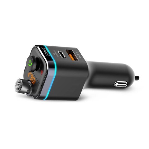 SAVIO SAVIO TRANSMITER FM SAMOCHODOWY Z FUNKCJĄ BLUETOOTH 5.0 QUICK CHARGE 3.0 ORAZ POWER DELIVERY, WYŚWIETLACZ LED, FUNKCJ BASS BO SAVIO SAVIO TRANSMITER FM SAMOCHODOWY Z FUNKCJĄ BLUETOOTH 5.0 QUICK CHARGE 3.0 ORAZ POWER DELIVERY, WYŚWIETLACZ LED, FUNKCJ BASS BO