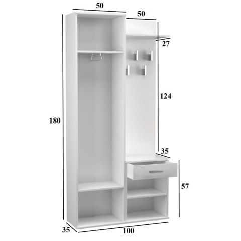 TOP E SHOP GARDEROBA DUO CZARNY KOMPLET