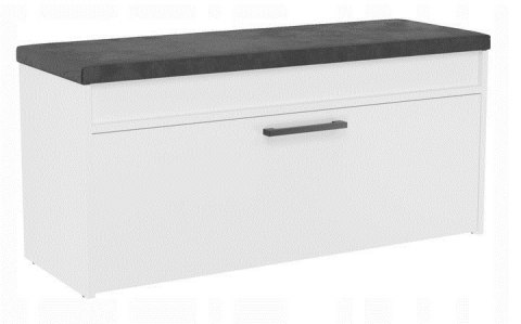 TOP E SHOP Szafka na buty ze schowkiem PARMA 100x35xH49 biel
