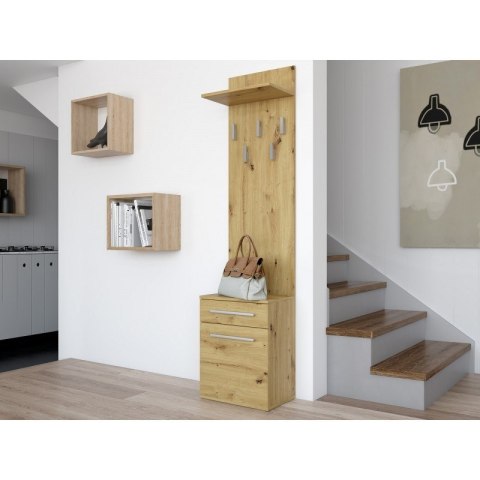 TOP E SHOP WIESZAK SZAFKA NA BUTY DUO DĄB ARTISAN