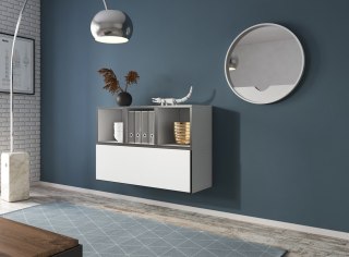 Cama MEBLE Zestaw ROCO 12 (RO1 + 3xRO6) biały/ czarny/ biały