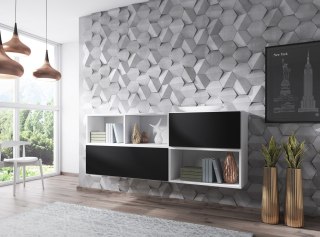 Cama MEBLE Zestaw ROCO 16 (RO1+RO2+RO3+RO4) biały/biały/czarny