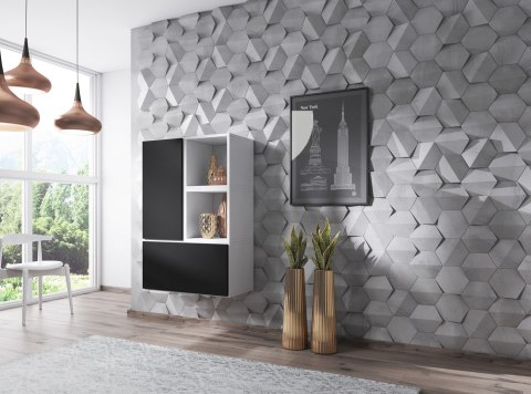 Cama MEBLE Zestaw ROCO 17 (2xRO3 + 2xRO6) biały/ biały/ czarny