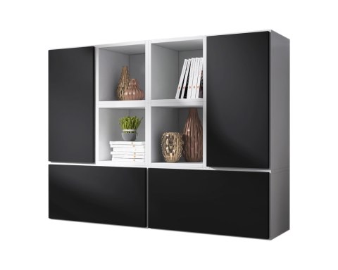 Cama MEBLE Zestaw ROCO 19 (4xRO3 + 4xRO6) biały/ biały/ czarny