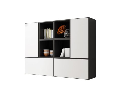 Cama MEBLE Zestaw ROCO 19 (4xRO3 + 4xRO6) czarny/ czarny/biały