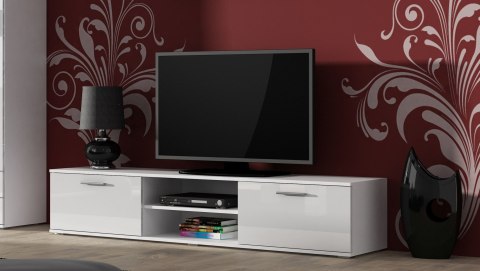 Cama MEBLE Zestaw SOHO 8 (RTV180 + Wit S6 + Półki) BI/BI POŁ.