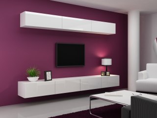 Cama MEBLE Zestaw VIGO 13 biały/biały połysk