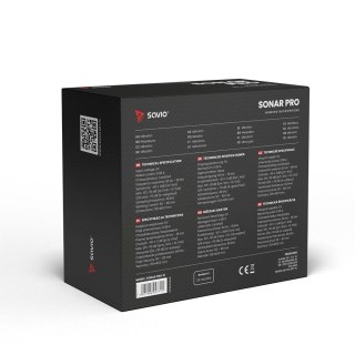 SAVIO SAVIO MIKROFON GAMINGOWY NA TRÓJNOGU Z PODŚWIETLENIEM SONAR PRO 01, USB, KOSZYK ANTYWSTRZĄSOWY