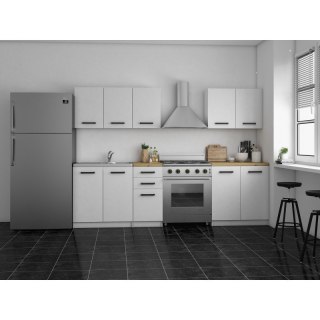 TOP E SHOP KUCHNIA SET 2M BIAŁY MAT, BLAT ARTISAN