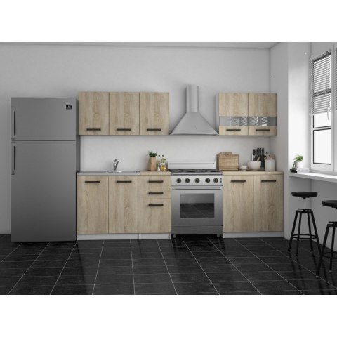 TOP E SHOP KUCHNIA SET 2M BIAŁY MAT/ SONOMA TOP E SHOP KUCHNIA SET 2M BIAŁY MAT/ SONOMA