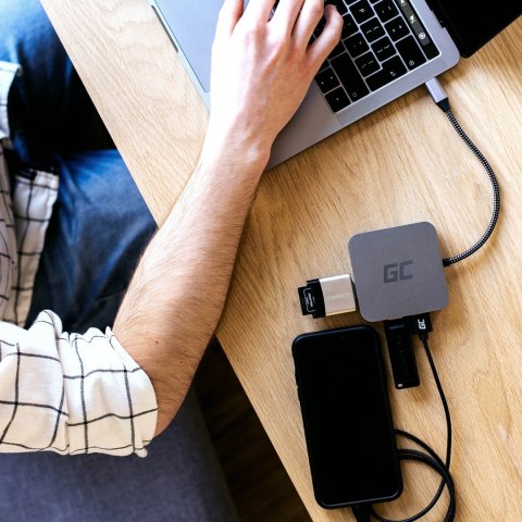 Green Cell GREEN CELL ADAPTER, PRZEJŚCIÓWKA HUB USB-C 6W1 Green Cell GREEN CELL ADAPTER, PRZEJŚCIÓWKA HUB USB-C 6W1