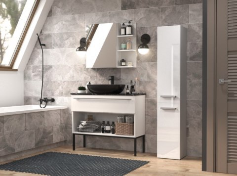 TOP E SHOP Szafka łazienkowa NEL II 31x30xH174 biel połysk