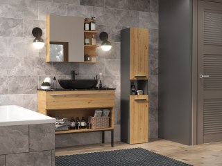 TOP E SHOP Szafka łazienkowa NEL III 31x30xH174 antracyt/artisan