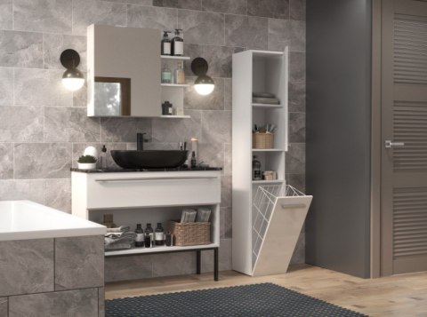 TOP E SHOP Szafka łazienkowa NEL III 31x30xH174 biel mat TOP E SHOP Szafka łazienkowa NEL III 31x30xH174 biel mat