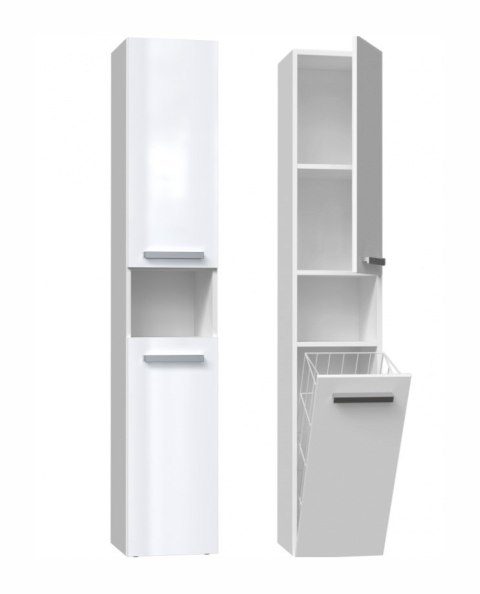 TOP E SHOP Szafka łazienkowa NEL III 31x30xH174 biel połysk