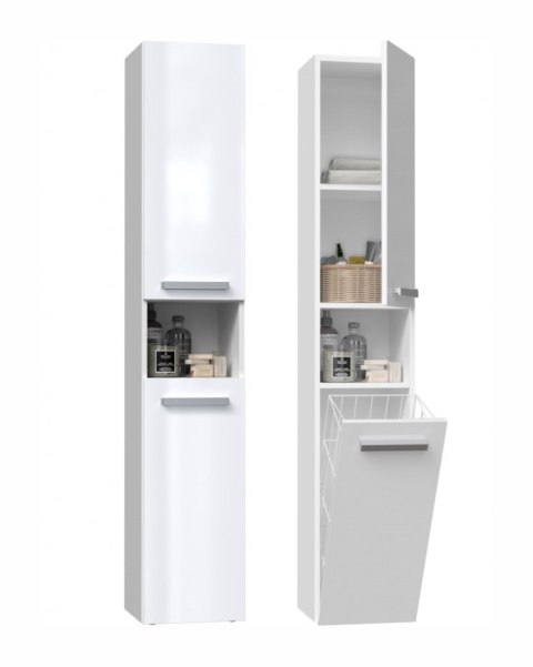 TOP E SHOP Szafka łazienkowa NEL III 31x30xH174 biel połysk