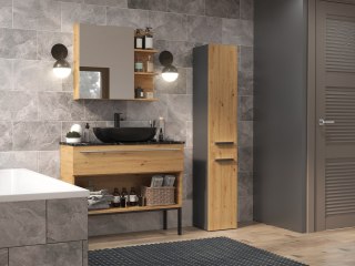 TOP E SHOP Szafka łazienkowa NEL IV 31x30xH174 antracyt/artisan