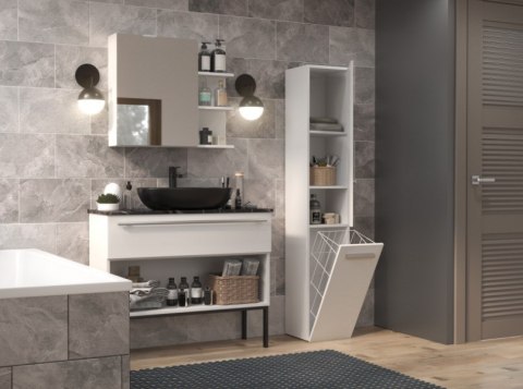 TOP E SHOP Szafka łazienkowa NEL IV 31x30xH174 biel połysk TOP E SHOP Szafka łazienkowa NEL IV 31x30xH174 biel połysk