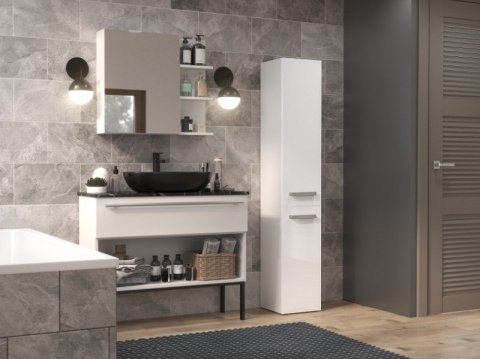 TOP E SHOP Szafka łazienkowa NEL IV 31x30xH174 biel połysk TOP E SHOP Szafka łazienkowa NEL IV 31x30xH174 biel połysk